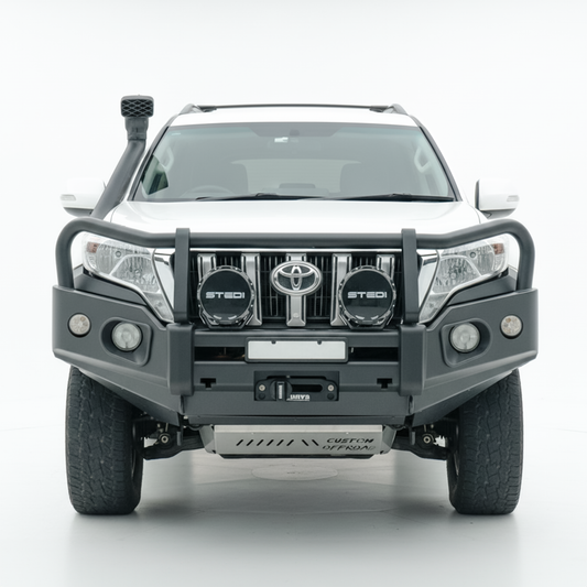 Rockarmor Elite Hoop Steel Bullbar - Toyota Prado 150 Tear Drop 2013-18