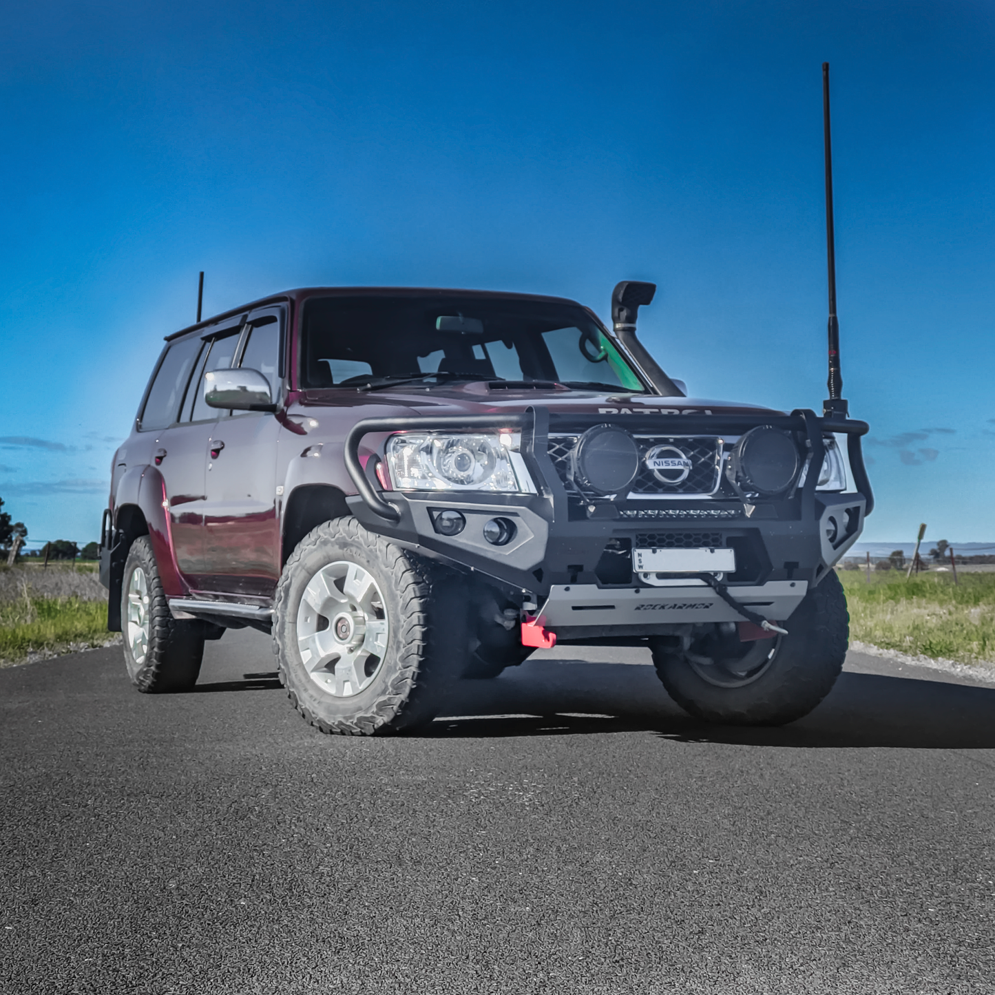 Rockarmor Gt Hoop Steel Bullbar - NissanPatrol GU4+ (Full Bar Replacement)