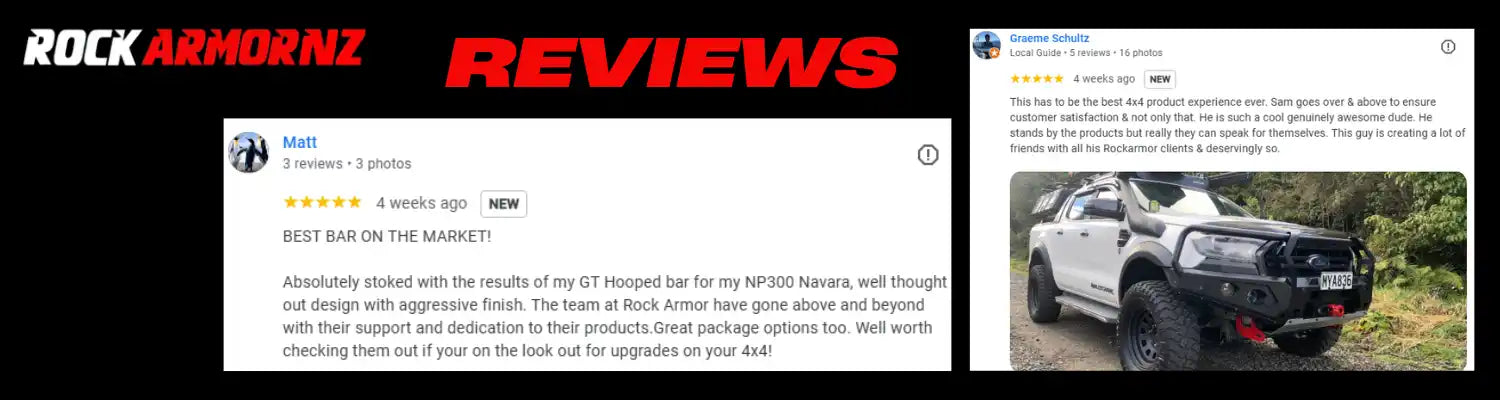 Customer reviews of automotive accessories.