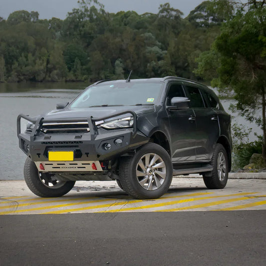 Rockarmor Gt Hoop Steel Bullbar Combo - Isuzu MUX 08/2020-2024 PFL (Full Bar Replacement) - Winch Bar