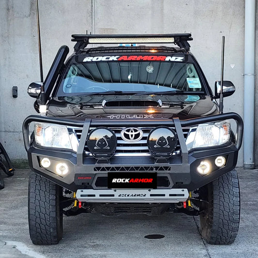 Rockarmor Gt Hoop Steel Bullbar Combo - Toyota Hilux N70 2012-15 - Winch Bar Combo