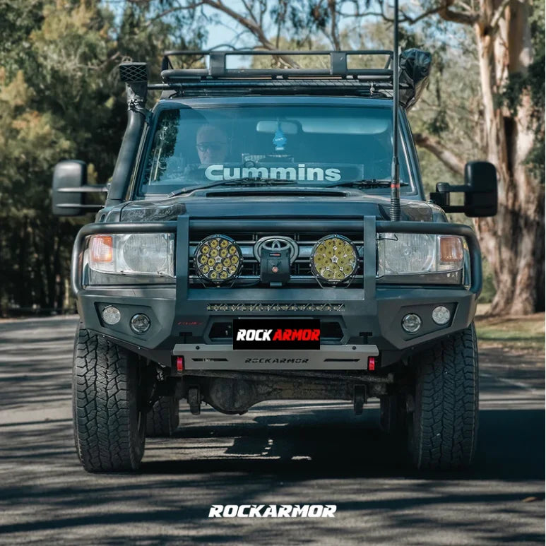 Rockarmor Gt Hoop Steel Bullbar - Toyota Landcruiser 76,78,79 2007-2023 (Full Bar Replacement) - Winch Bar