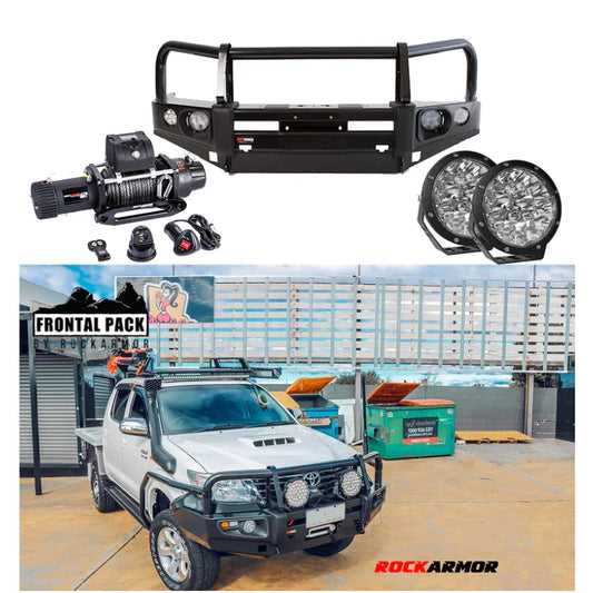 Rockarmor Premium Bullbar Frontal Combo To Suit Toyota Hilux 2005-2011 - Winch Bar Combo