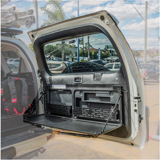 Rockarmor Rear Door Dropdown Table & Pantry To Suit Toyota Prado 150