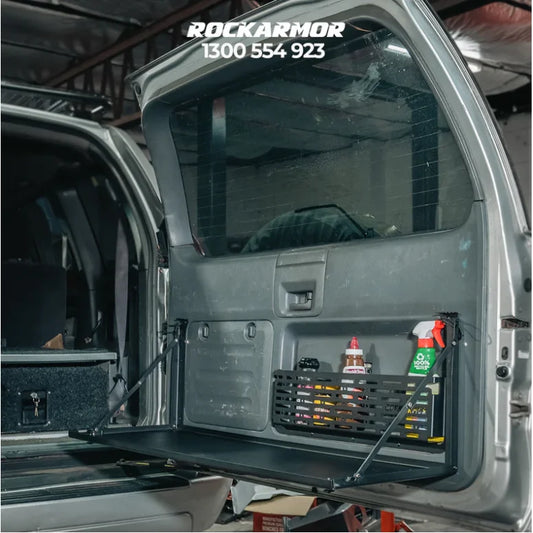 Rockarmor Rear Folding Table And Pantry To Suit Prado 120 - Rear Table