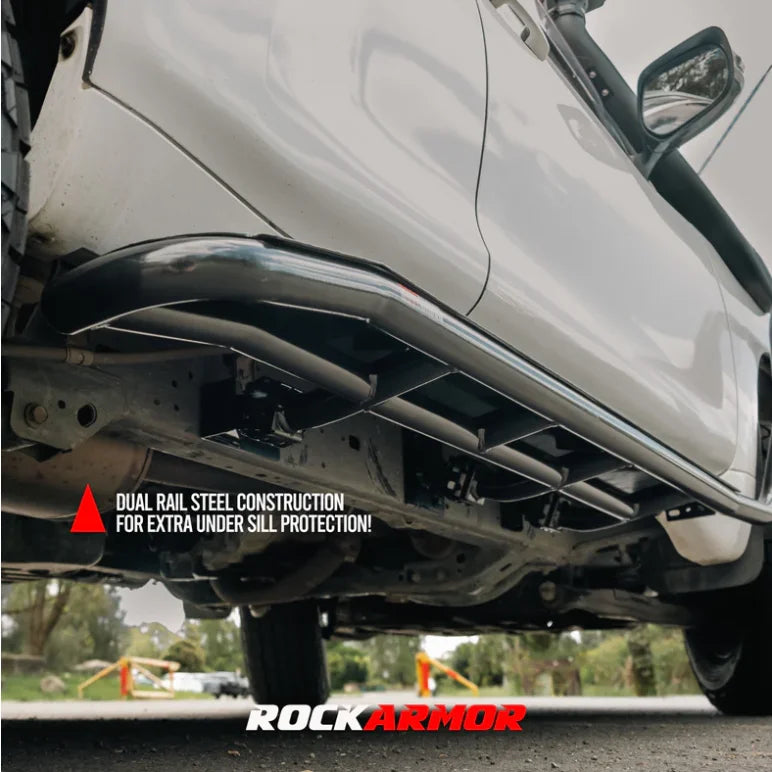 Rockarmor Rock Sliders / Side Steps To Suit Prado 150 2009-2024 - Side Steps