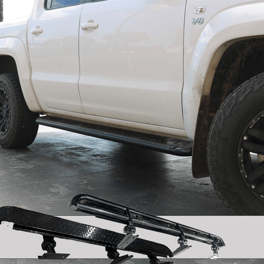 Rockarmor Steel Rockslider Side Steps - Vw Amorok 2010 To Current