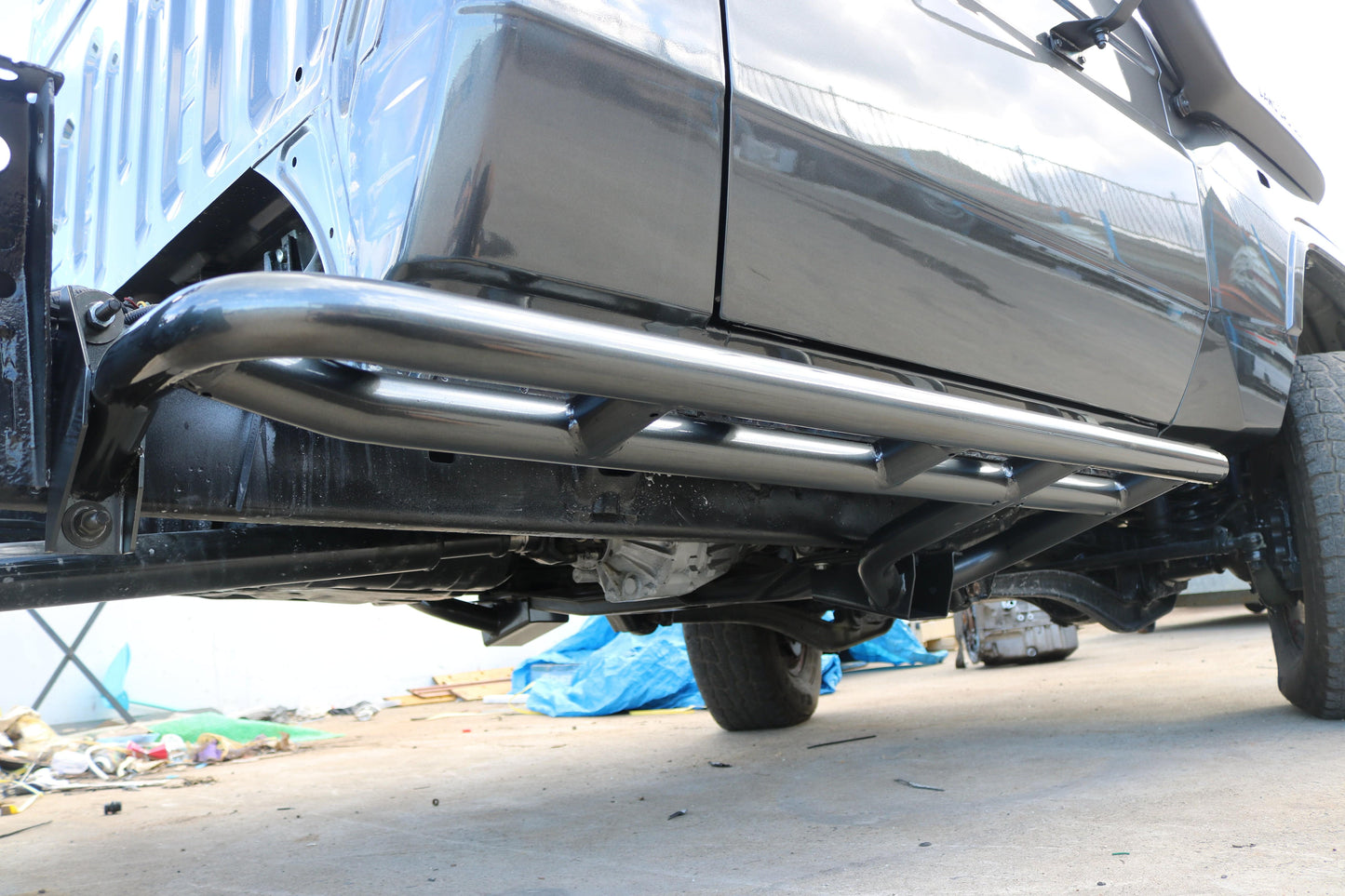 Rockarmor Steel Rockslider Side Steps - Toyota Landcruiser 76 Series / 79 Series 2007-2018 2 Door