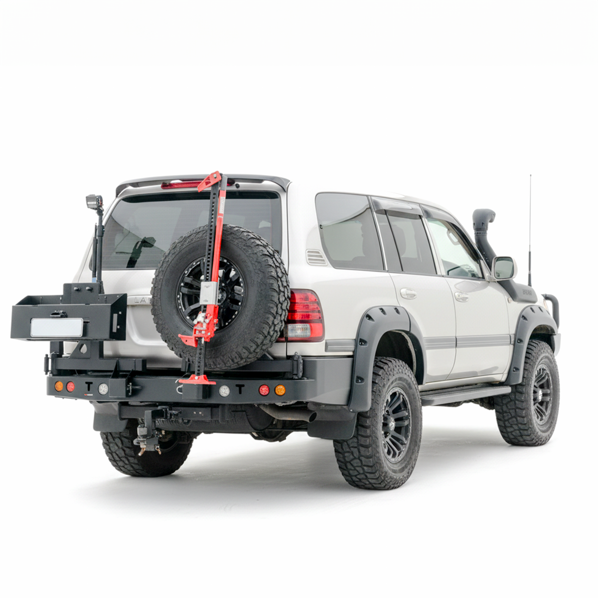 Rockarmor Steel Dual Wheel Carrier - Toyota Landcruiser Fj105 Series 1998-2002 Live Axle (Solid Front End)