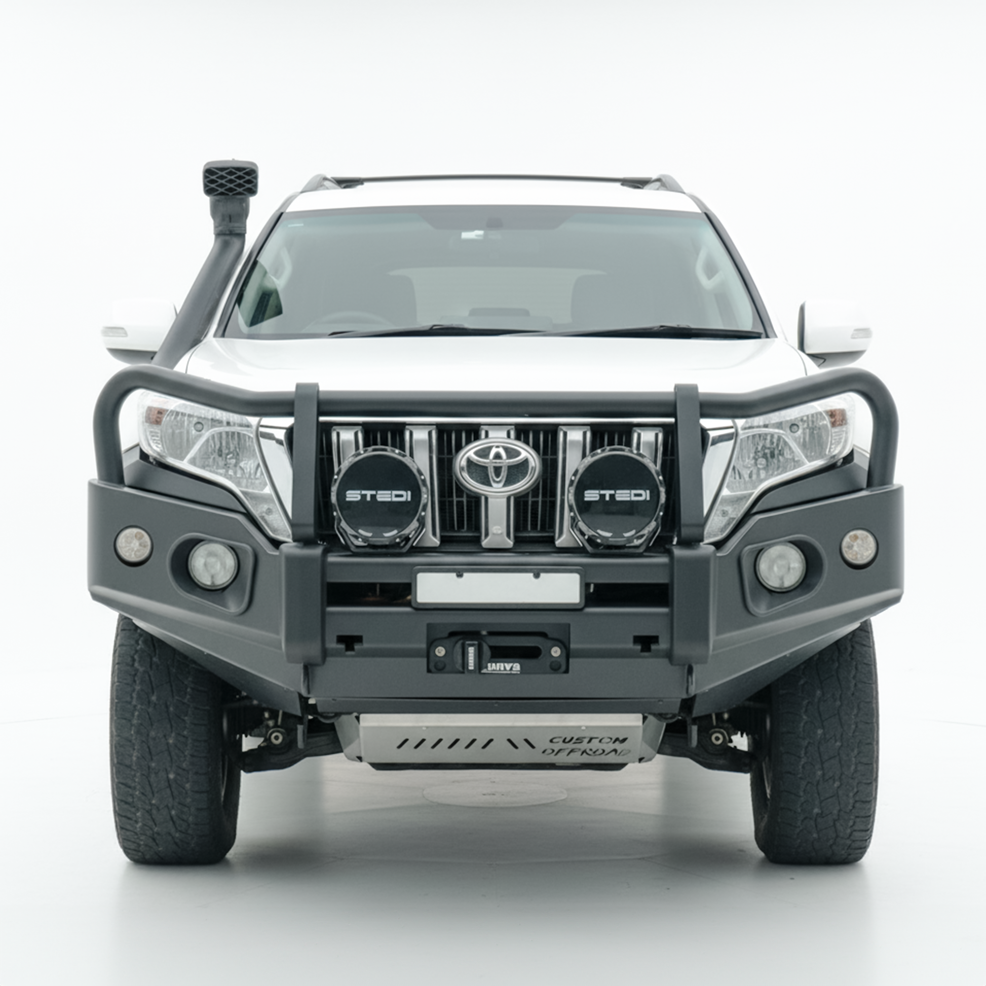 Rockarmor Elite Hoop Steel Bullbar - Toyota Prado 150 Tear Drop 2013-18