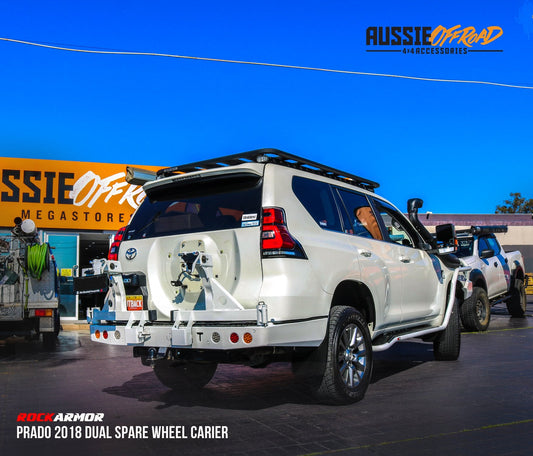 ROCKARMOR STEEL DUAL WHEEL CARRIER TO SUIT TOYOTA LANDCRUISER 150 Series 2009 To Current