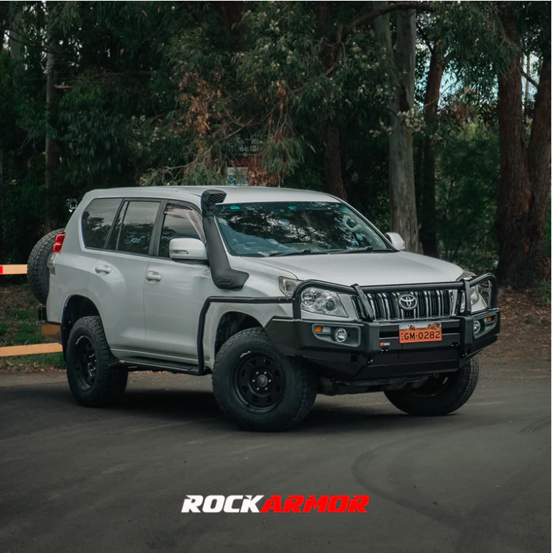 ROCKARMOR PREMIUM STEEL BULLBAR TO SUIT TOYOTA PRADO  FJ150 2009-2013 (Bumper Cut)