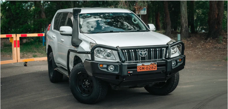 ROCKARMOR PREMIUM STEEL BULLBAR TO SUIT TOYOTA PRADO  FJ150 2009-2013 (Bumper Cut)