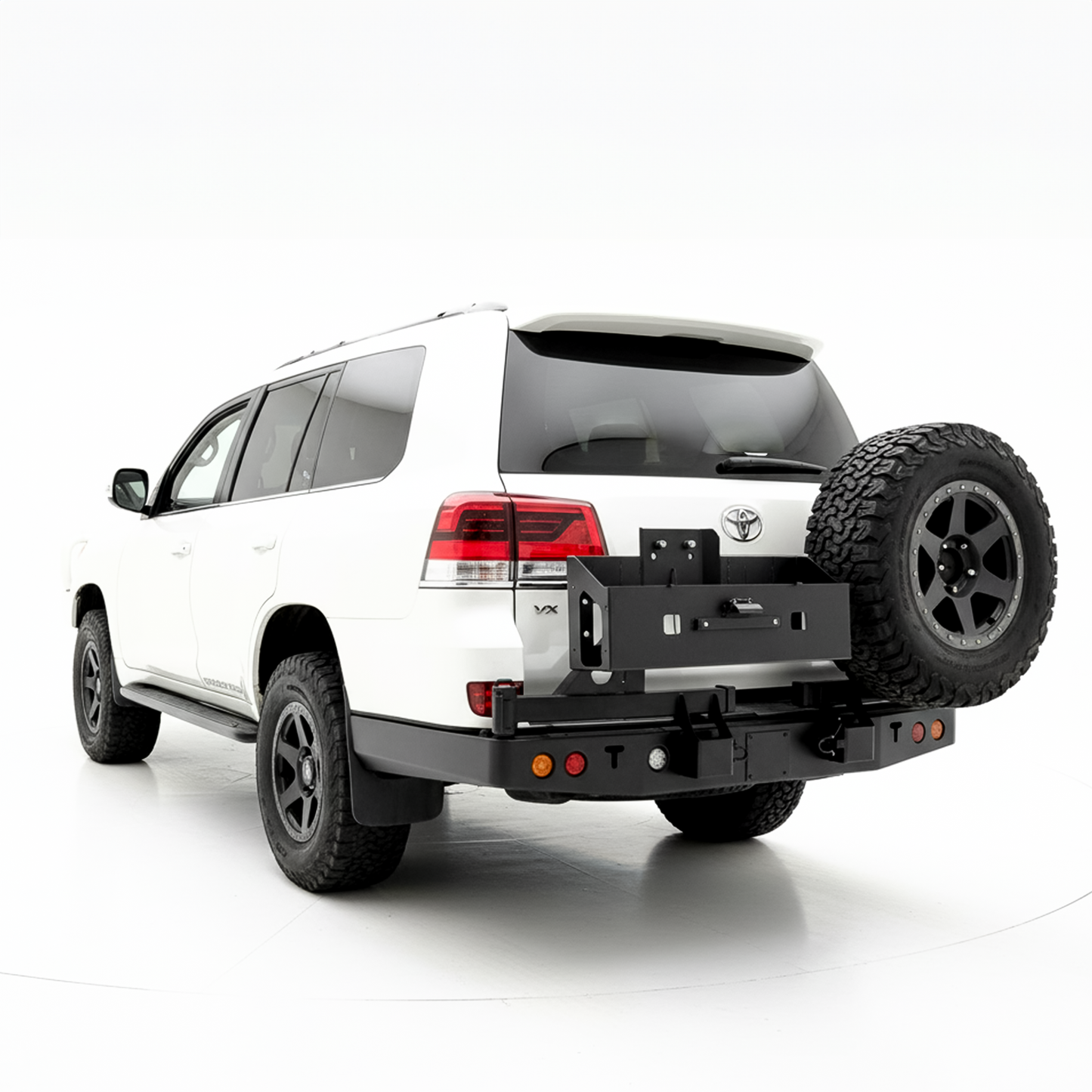 Rockarmor Steel Dual Wheel Carrier - Toyota Landcruiser Fj200 2008 To Current (With Built In Towbar)