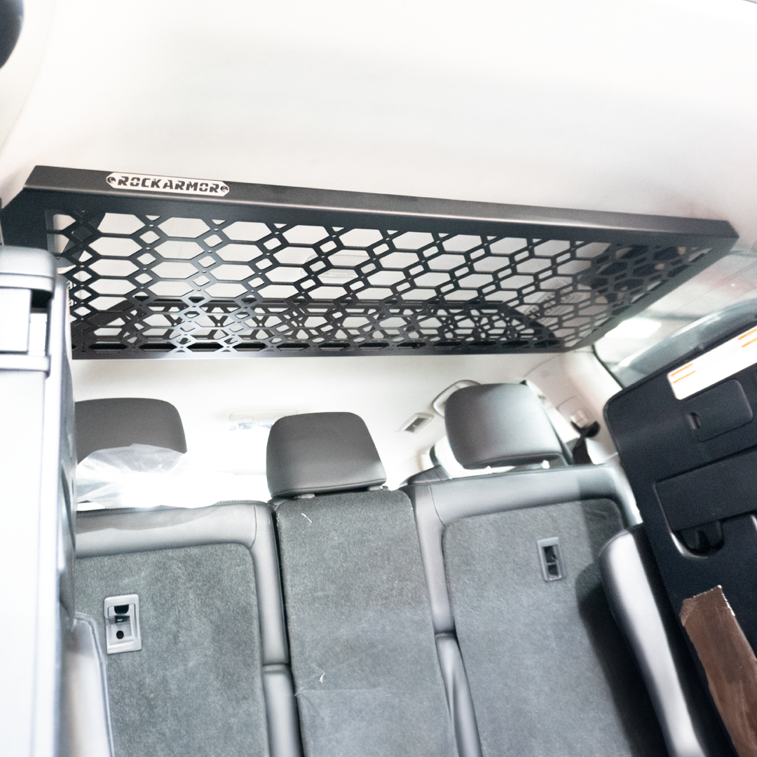 Rockarmor 200 Series Landcruiser rear cargo parcel shelf with Molle panel