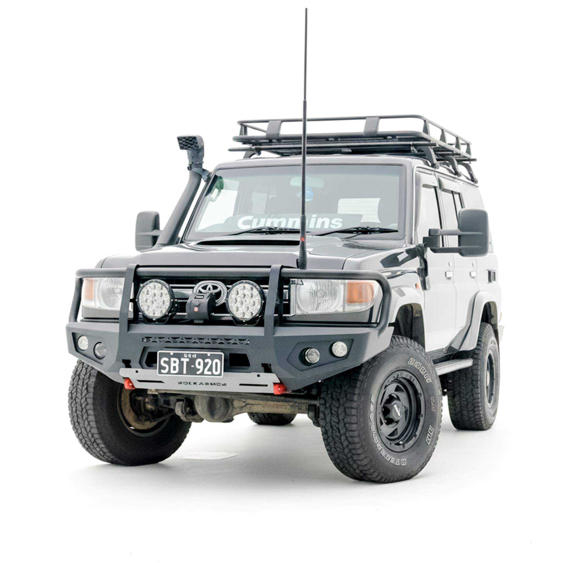 Rockarmor Gt Hoop Steel Bullbar - Toyota Landcruiser 76 78 79 2007-11/2023 (Full Bar Replacement)