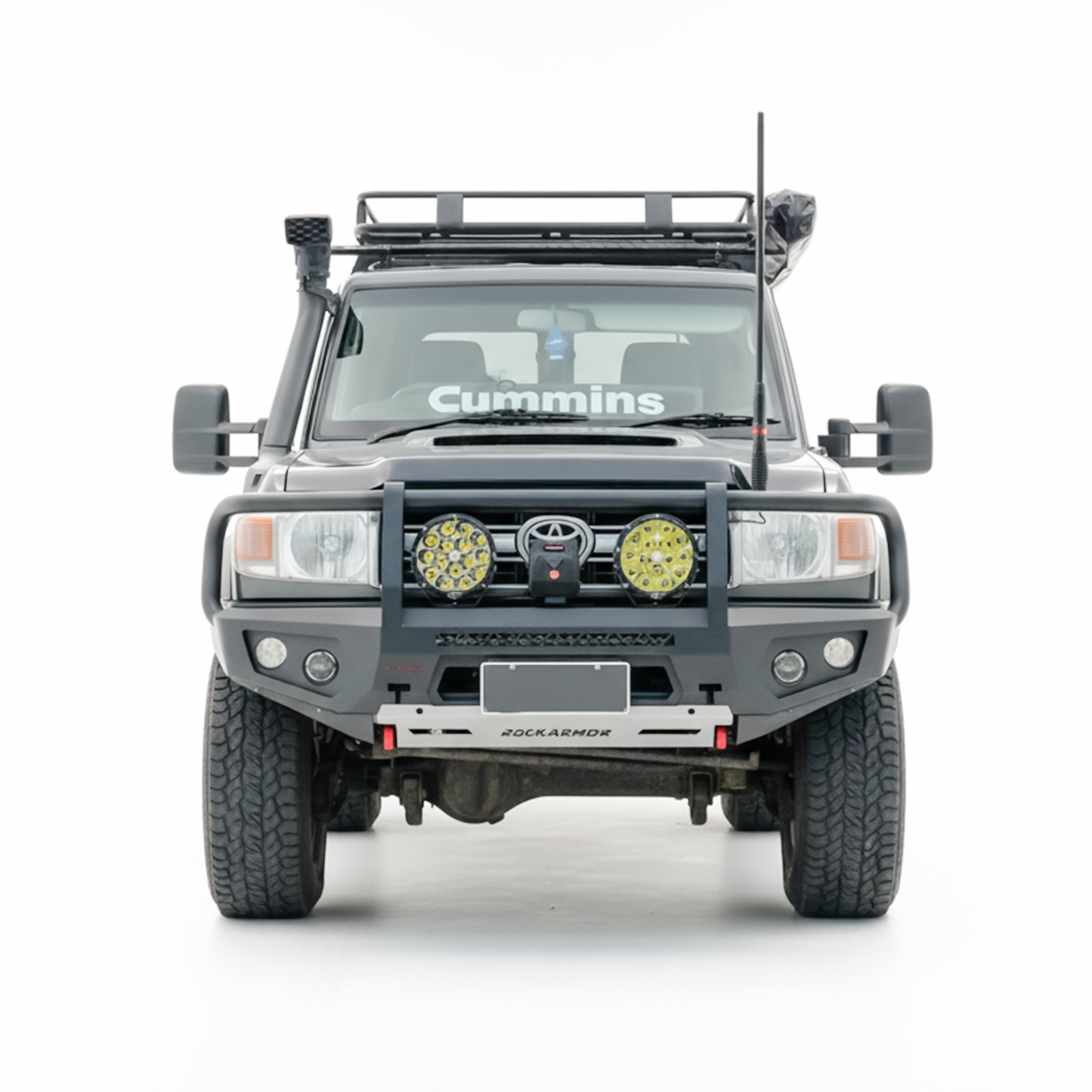 Rockarmor Gt Hoop Steel Bullbar - Toyota Landcruiser 76 78 79 2007-11/2023 (Full Bar Replacement)