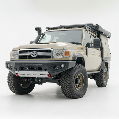 Rockarmor Gt Hoopless Steel Bullbar - Toyota Landcruiser 76 78 79 2007-2023 (Full Bar Replacement)