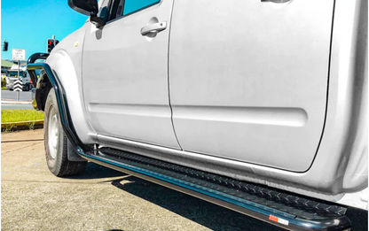 Rockarmor Steel Rockslider Side Steps To Suit Nissan Navara D40 2005-2015 Thai & Spanish
