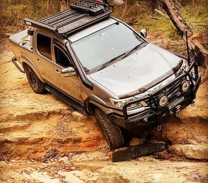 ROCKARMOR STEEL ROCKSLIDER SIDE STEPS TO SUIT TOYOTA HILUX N70 2005-2015