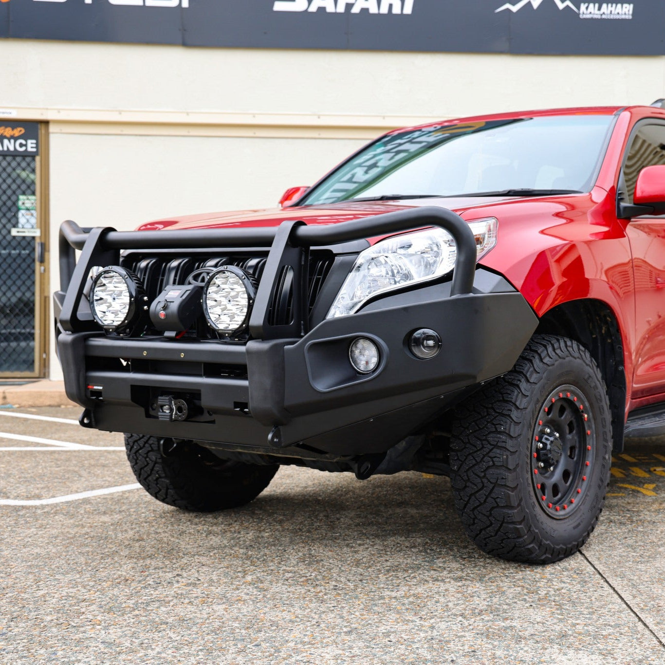Rockarmor Elite Hoop Steel Bullbar - Toyota Prado 150 Tear Drop 2013-18