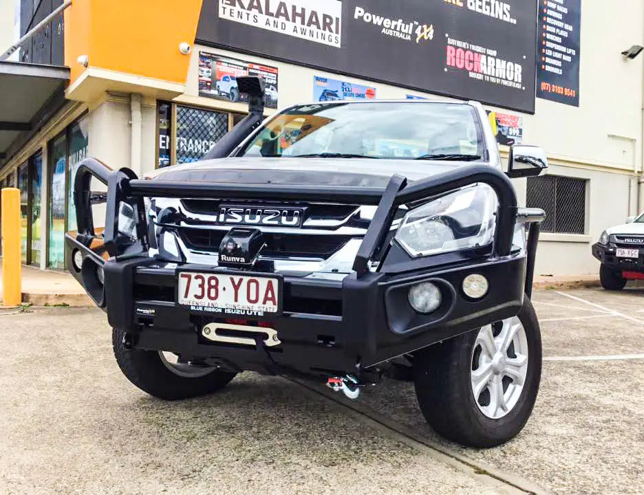 Rockarmor Elite Hoop Steel Bullbar - Isuzu Dmax 01/2017-07/2020 (Bar Replacement Eyebrows)