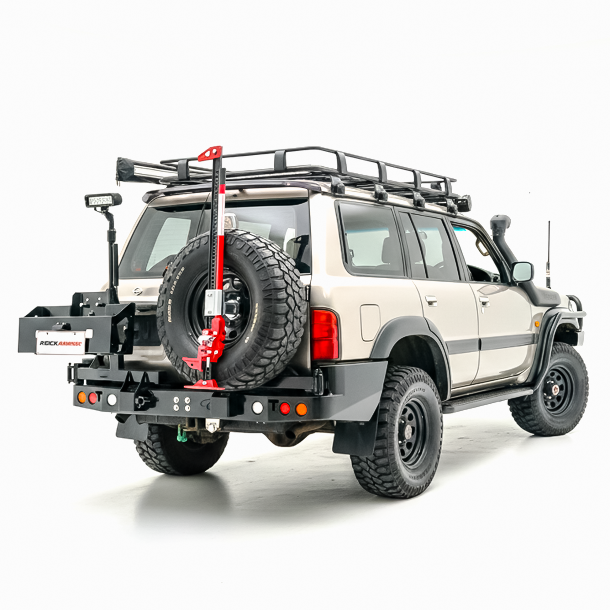Rockarmor Steel Dual Wheel Carrier - Nissan Patrol Y61 Gu1 2 3 1997-20004 And Gu Wagon