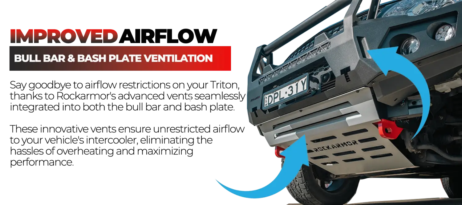 Rockarmor Gt Hoop Steel Bullbar - Mitsubishi Triton MQ 04/2015 - 10/2018 (Full Bar Replacement)