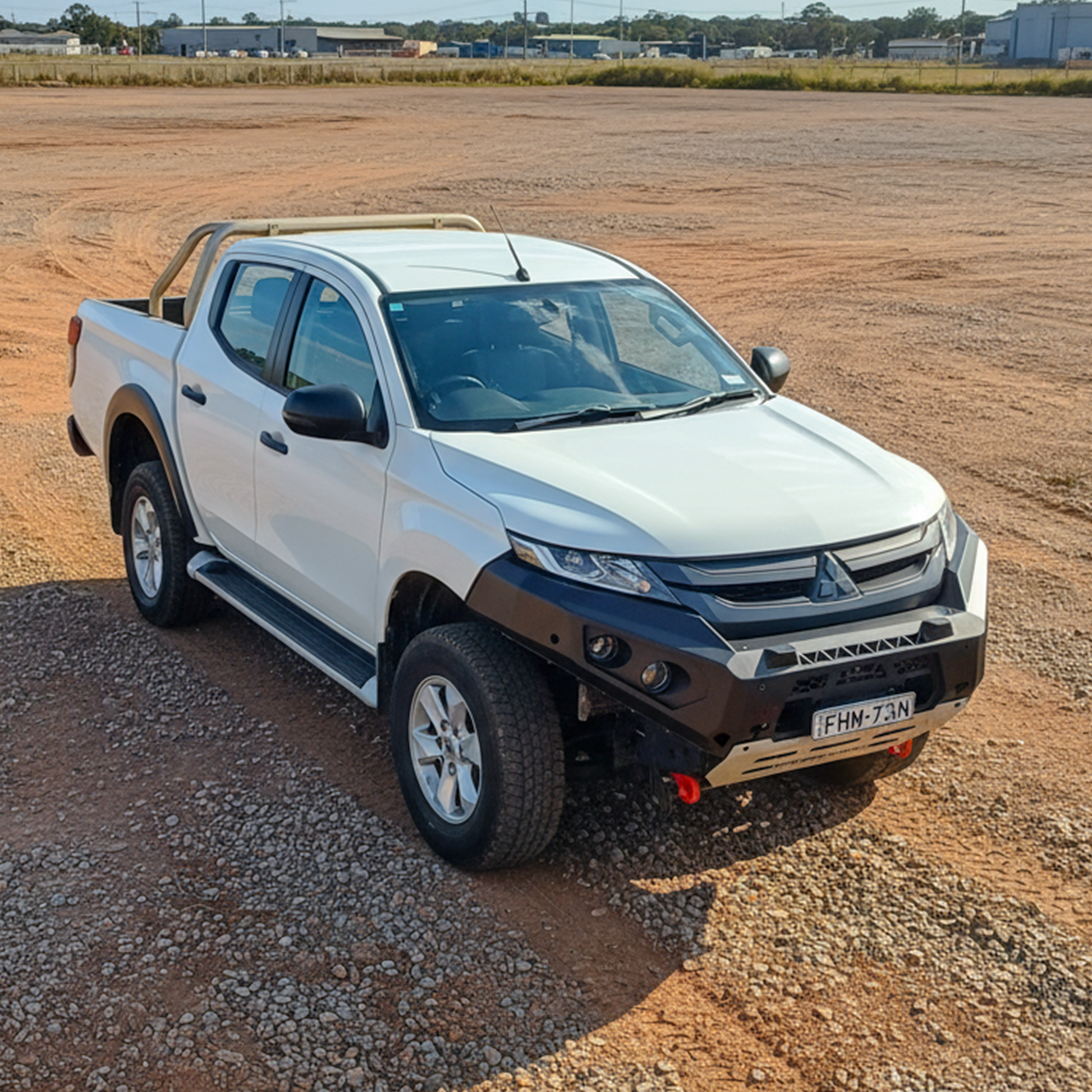 Rockarmor Gt Steel Hoopless Bullbar Combo Pack - Mitsubishi Mr Triton