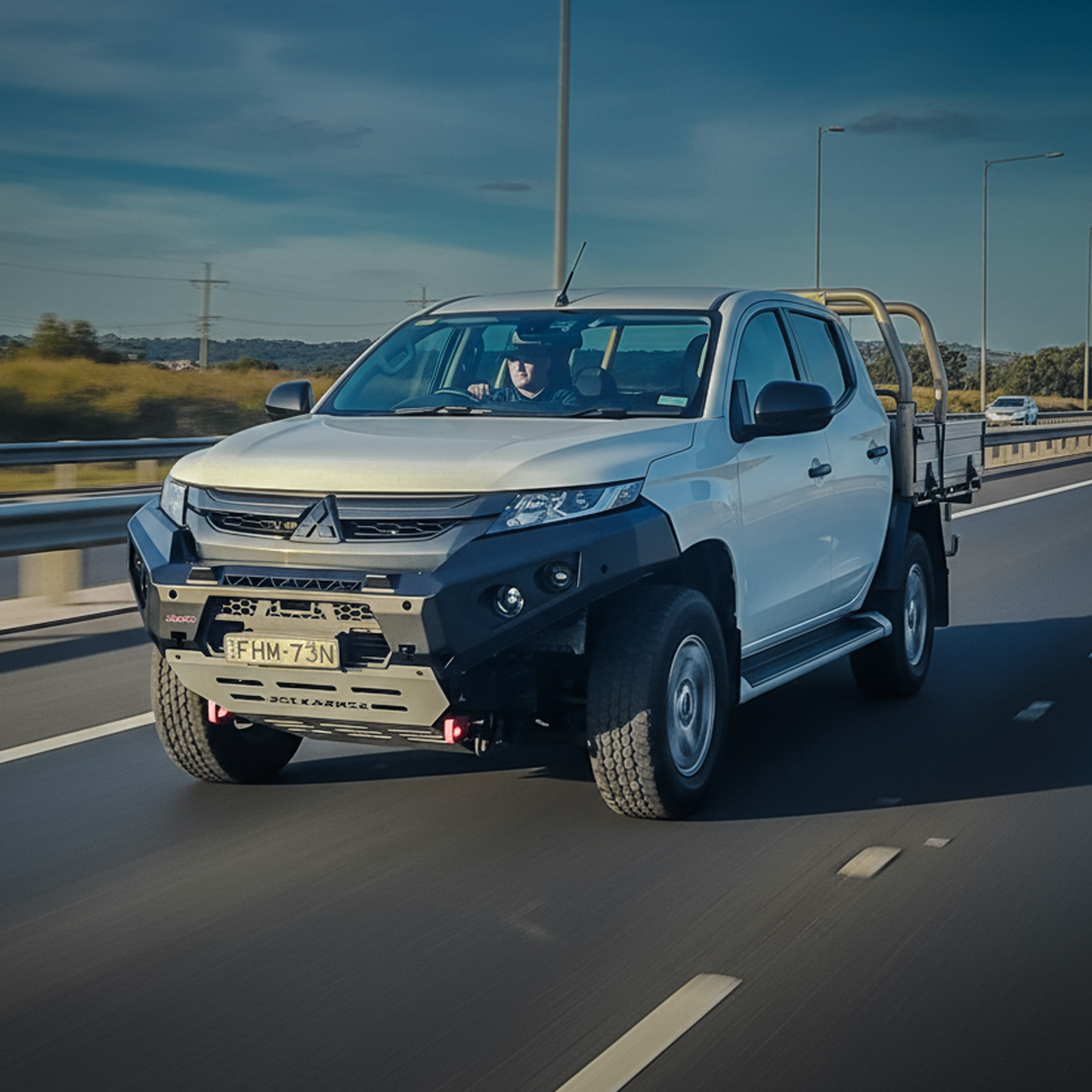 Rockarmor Gt Steel Hoopless Bullbar Combo Pack - Mitsubishi Mr Triton