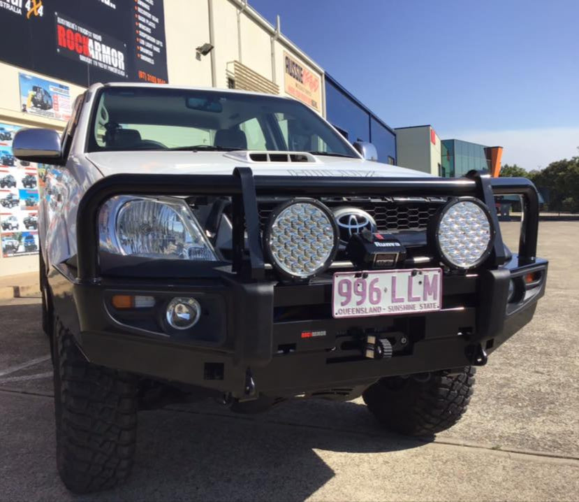 Rockarmor Premium Steel Bullbar - Toyota Hilux N70 2005 - 2011 (Bumper Cut)