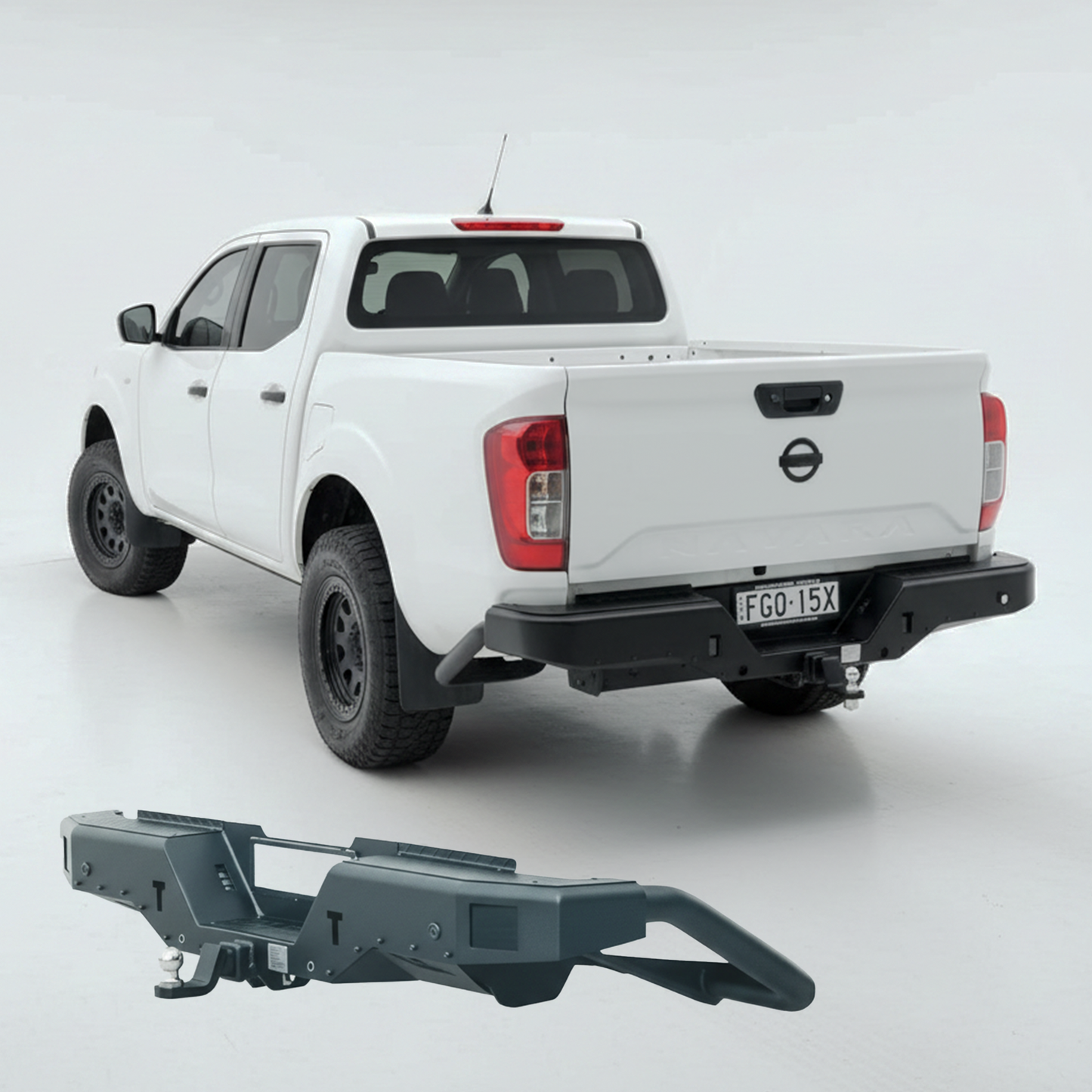 Rockamor Elite Steel Rear Step / Towbar - Nissan Navara Np300 D23 2015-2020