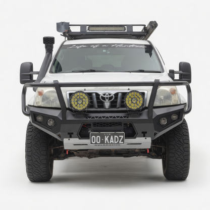 Rockarmor GT Hoop Bullbar Toyota Prado 120 Series front view installed