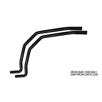 Black metal rockarmor brush bars designed for px3 gt bullbar fit ford ranger px1 2 as durable rockslider protection