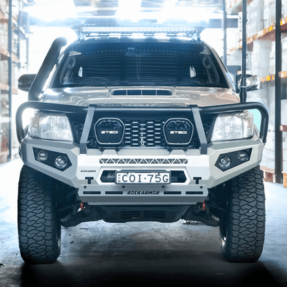 Rockarmor Rock Pack — Toyota Hilux N70 12-15 | GT Hoop Bullbar + Rock Sliders