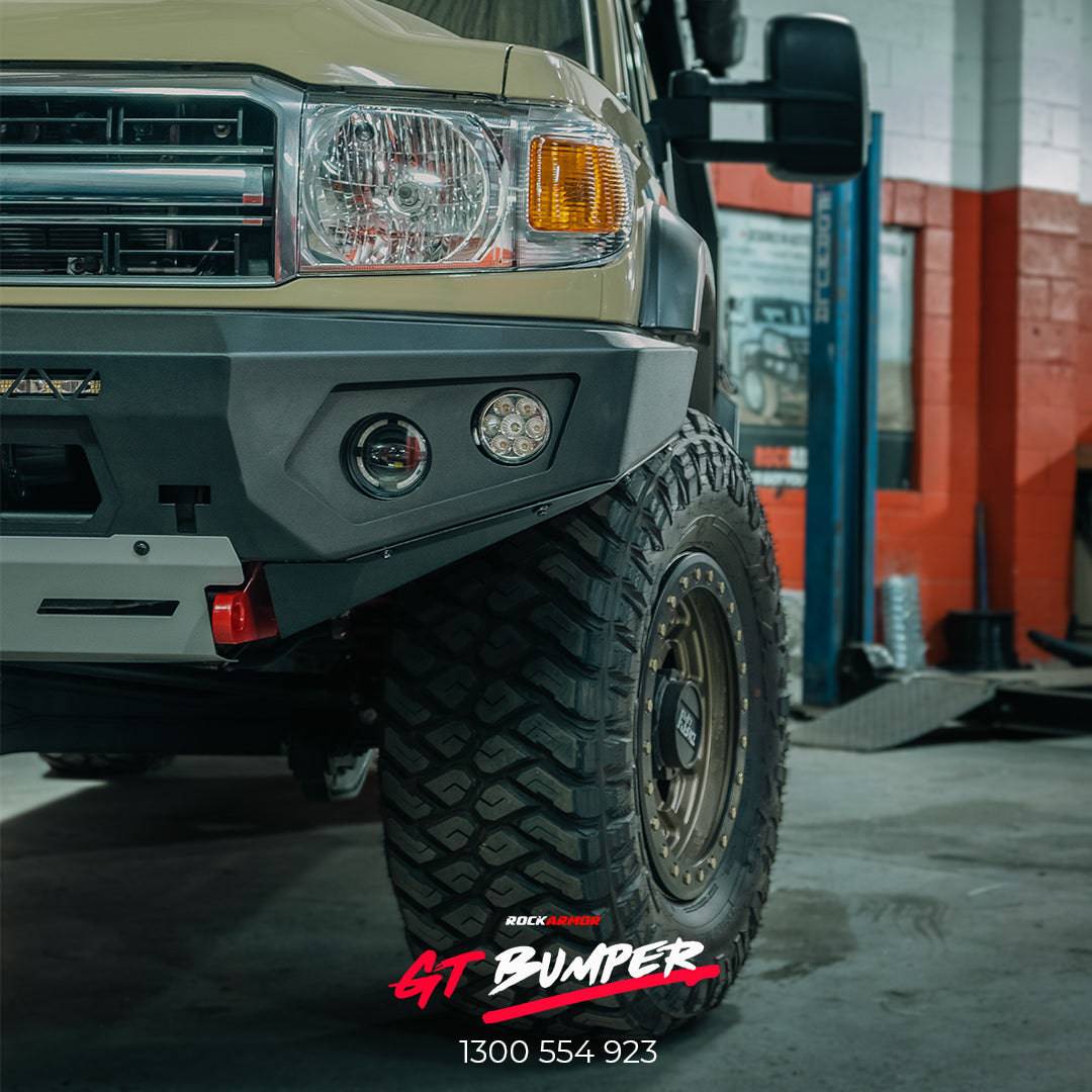 Rockarmor Gt Hoopless Steel Bullbar - Toyota Landcruiser 76 78 79 2007-2023 (Full Bar Replacement)