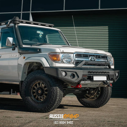 Rockarmor Gt Hoopless Steel Bullbar - Toyota Landcruiser 76 78 79 2007-2023 (Full Bar Replacement)