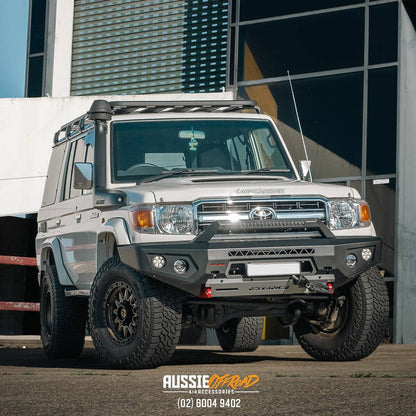 Rockarmor Gt Hoopless Steel Bullbar - Toyota Landcruiser 76 78 79 2007-2023 (Full Bar Replacement)