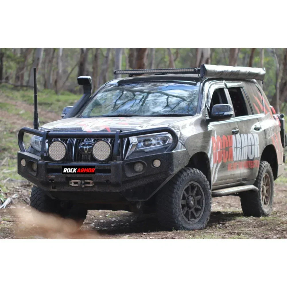 Rockarmor Elite Hoop Steel Bullbar Combo Package - Toyota Prado Fj150 2018-Current (Full Bar Replacement)