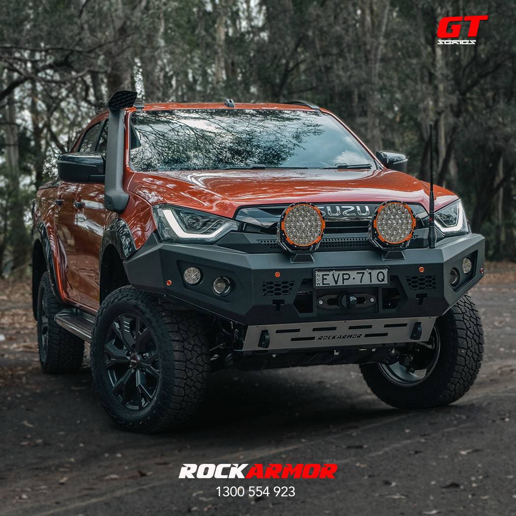 Rockarmor Rock Pack — Isuzu Dmax08/2020+ | GT Hoopless Bullbar + Rock Sliders