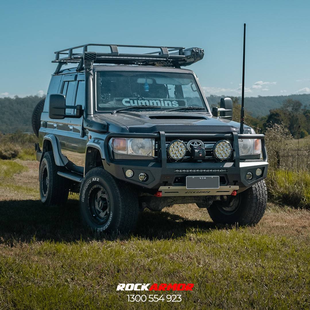 Rockarmor Gt Steel Hoop Bullbar Combo Pack - Toyota Landcruiser 76,78,79 2007-2023 (Full Bar Replacement)