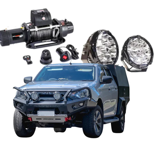 Rockarmor Gt Hoop Steel Bullbar Combo - Isuzu Dmax 2024+ FL (Full Bar Replacement)