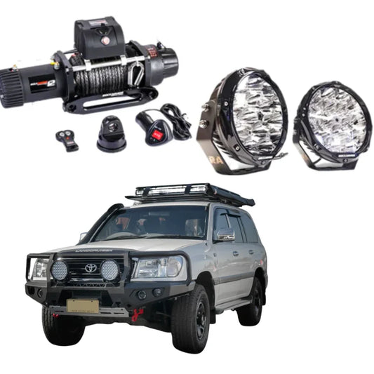 Rockarmor GT Hoop Steel Bullbar Combo - Landcruiser 100 Series 98-07 - Winch Bar