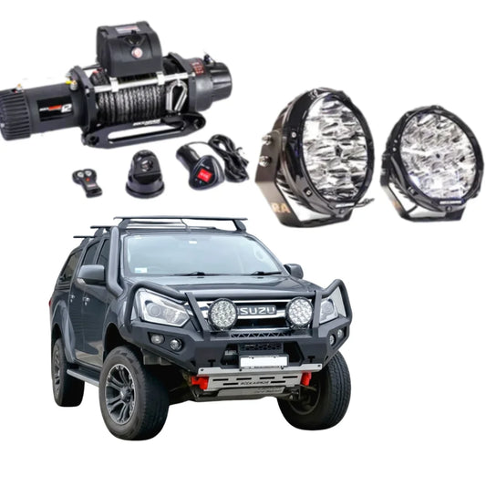 Rockarmor Gt Hoop Steel Bullbar Combo Package - Isuzu Dmax 2017-2020 PFL (Full Bar Replacement)