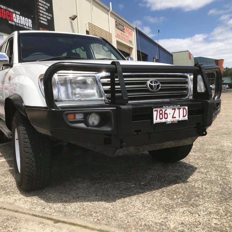 Rockarmor Premium Steel Bullbar - Toyota Landcruiser Fj100 Ifs 1998-2007 (Full Bar Replacement) And Lexus