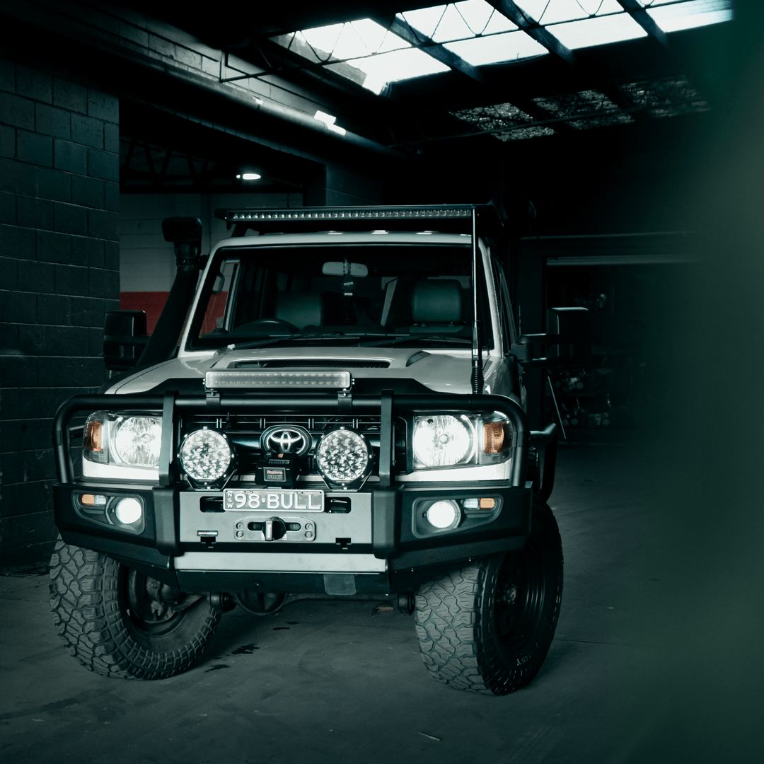 Rockarmor Premium Steel Bullbar - Toyota Landcruiser 76/78/79 2005+ (Full Bar Replacement)