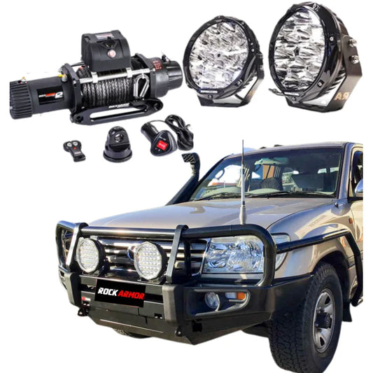 Rockarmor Premium Bullbar Frontal Combo To Suit Toyota Lancdruiser Fj100 1998- 2007Ifs