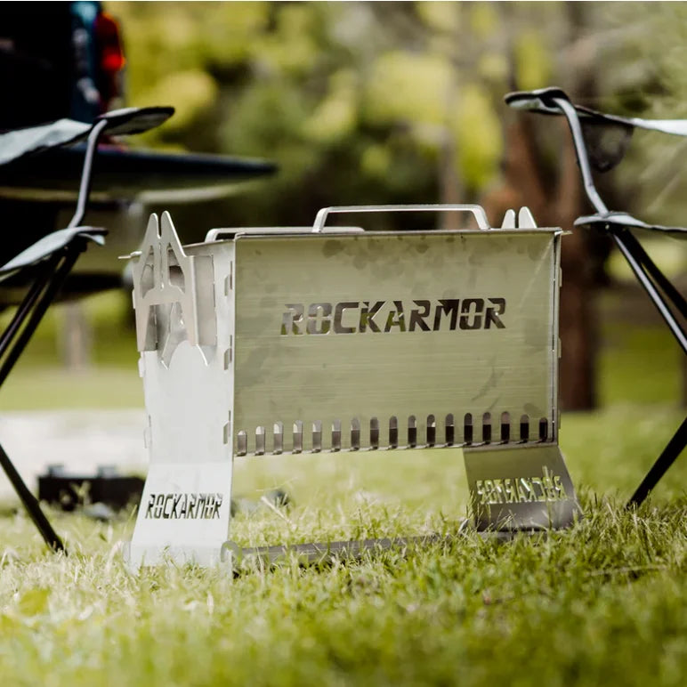 Rockarmor Premium Camp Fire Pit & Bbq Grille