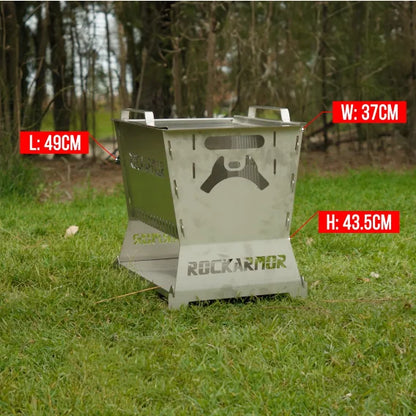 Rockarmor Premium Camp Fire Pit & Bbq Grille