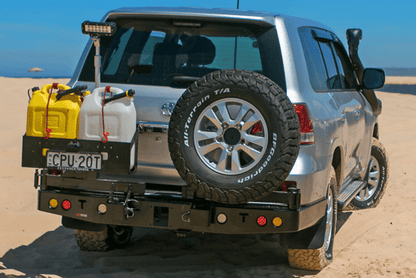 Rockarmor Steel Dual Wheel Carrier - Toyota Landcruiser Fj200 2008 To Current (With Built In Towbar)